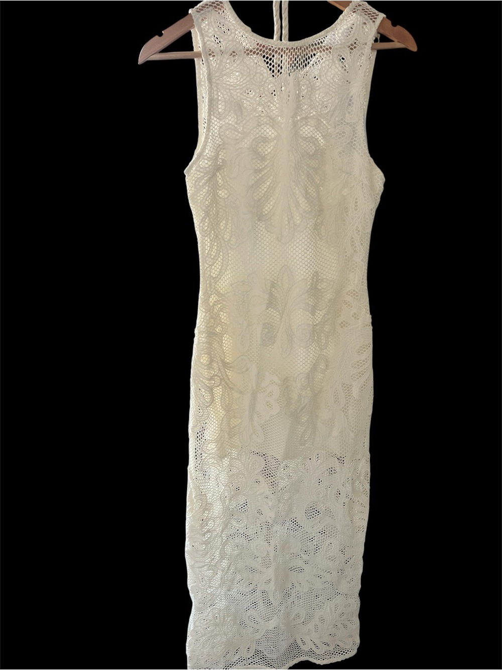 NWT MISA Los Angeles Sofandeh Sleeveless Netting Midi Dress XS - Picture 7 of 8